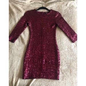 TFNC London Sequin 3/4 Sleeve Mini Dress